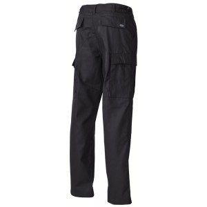 MFH - US Kampfhose, BDU, schwarz, Knie- und Gesäßverstärkung