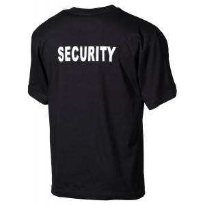 MFH - T-Shirt, schwarz, "Security", bedruckt