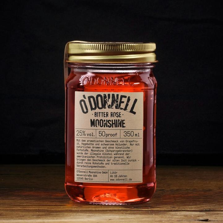 O`DONNELL MOONSHINE - Bitter Rose 25% vol. Mason Jars 350ml