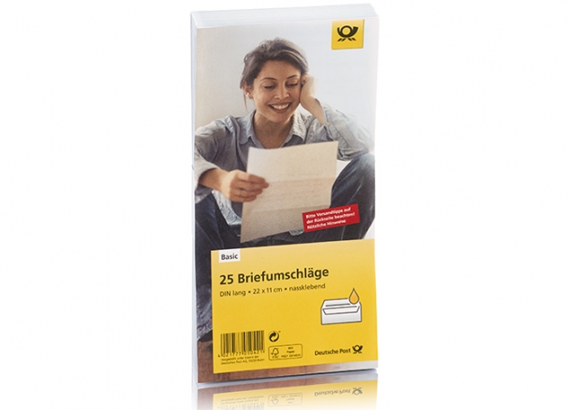 Deutsche Post - 25 Umschläge DIN lang w. nk oF.