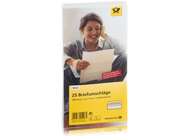 Deutsche Post - 25 x Umschläge DIN lang w. sk oF.