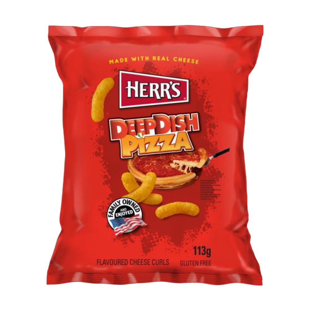 HERR'S DEEP DISH PIZZA CHEESE CURLS 113G