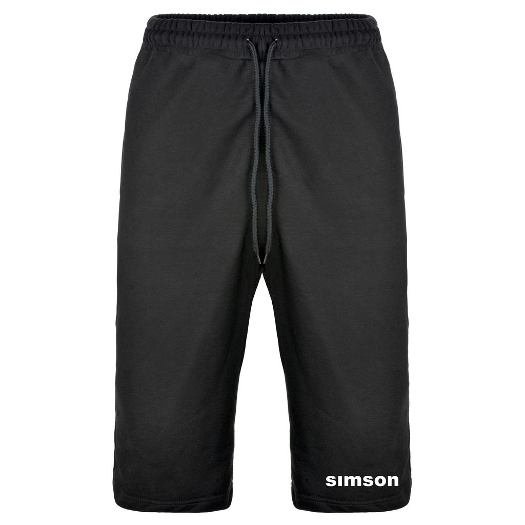 MZA -Sweathose kurz im 3/4 Stil, Farbe schwarz - Motiv: SIMSON