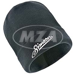 [84201A] MZA - Wintermütze, Beanie, schwarz, Motiv: SIMSON weich