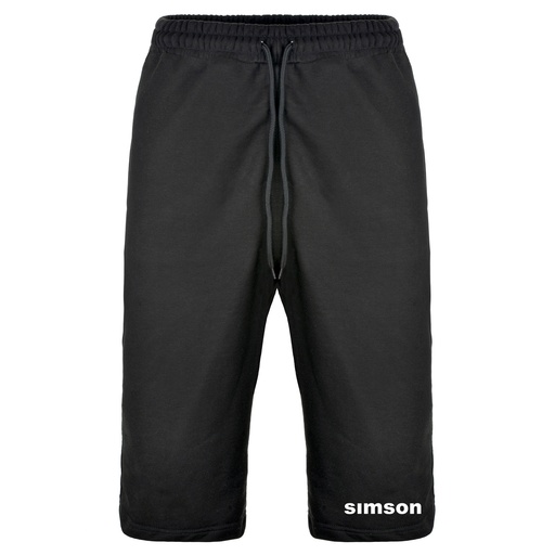 MZA -Sweathose kurz im 3/4 Stil, Farbe schwarz - Motiv: SIMSON
