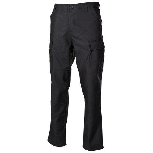 MFH - US Kampfhose, BDU, schwarz, Knie- und Gesäßverstärkung