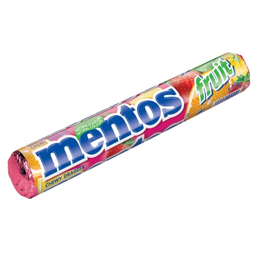 [50009] Mentos fruit, Frucht, Kau-Bonbon, Dragee, 38g Rolle