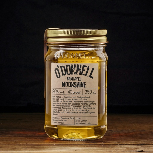 [80888] O'DONNELL MOONSHINE - Bratapfel ( 20% vol.) Microglas 20ml