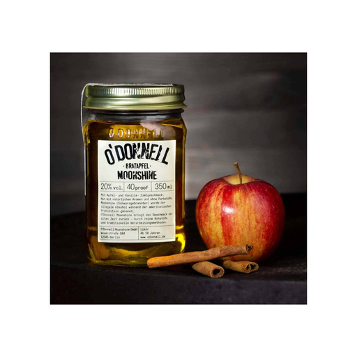 [80349] O'DONNELL MOONSHINE - Bratapfel 20% vol. Mason Jars 350ml