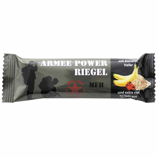 [40560] Armee Power Riegel, Haferriegel mit Banane und Guarana, koffeinhaltig