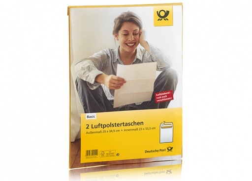 [117501069] Deutsche Post - 2 Luftpolstertaschen 25 x 34,5 cm br. hk