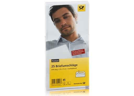 [139903764] Deutsche Post - 25 Umschläge DlN lang hk oF.weiß