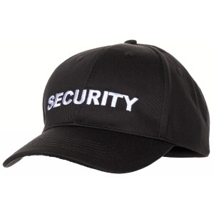 [10280A] MFH - US Cap, schwarz, bestickt, "Security"