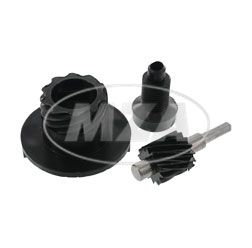 [10328B] MZA - SET Plastik-Tachoantrieb kpl. - 3-teilig - Schraubenrad Z=14 für Antriebskettenrad Z=15 - M500-M700