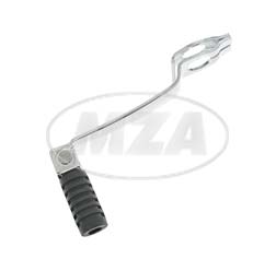 [10110A] MZA - Fußschalthebel, verchromt, mit klappbarem Fußtritt u. Gummi - für Motortypen M500-M700