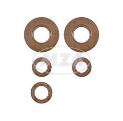 [12850E] MZA - Set 5x Wellendichtringe NJK - Motor kpl., FPM, braun - M53-M54