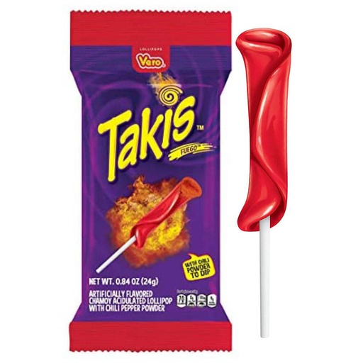 [11612] TAKIS LOLLIPOP PALETA FUEGO 24G