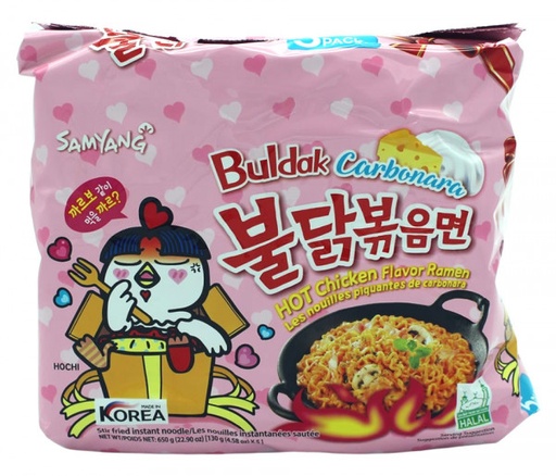 [49050] Samyang Hot Chicken Ramen Carbonara, 5x 130 g