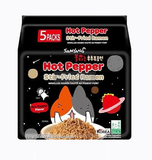 [11671] SAMYANG - HOT PEPPER STIR-FRIED RAMEN 5X120G (600G)