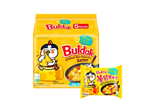 [92183] Samyang Buldak - Hot Chicken Ramen Käse - 140g - 5er Pack