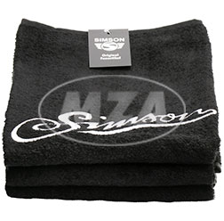 [83117B] MZA - Handtuch, schwarz, Größe: 100x50 cm, Motiv: SIMSON - 100% Baumwolle