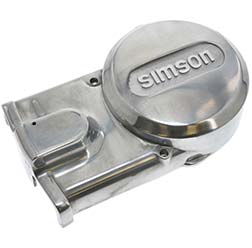 [10570-A-90-1] MZA - Lichtmaschinendeckel poliert - mit ""SIMSON"" Schriftzug, hell - M500-M700