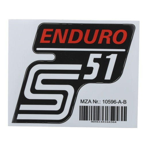 [10596-A-B] MZA - Klebefolie Seitendeckel -Enduro- rot, S51
