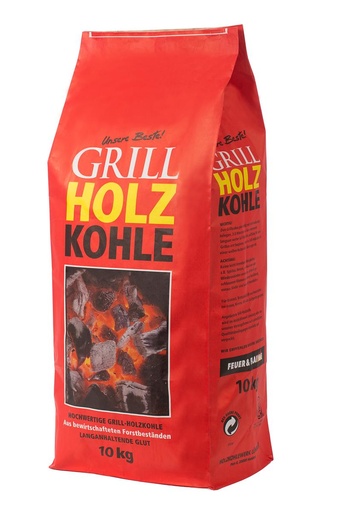 [271143] Grillkohle "Feuer & Flamme" Holzkohle zum Grillen, 10 kg
