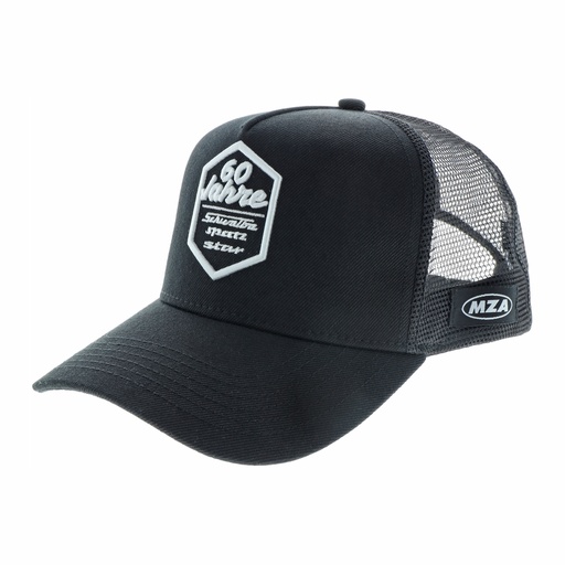 [83173C] MZA - Truckercap curved, Farbe: schwarz, Motiv: "60 Jahre"