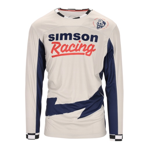 Crossshirt Motiv: SIMSON Racing, Farbe: weiß